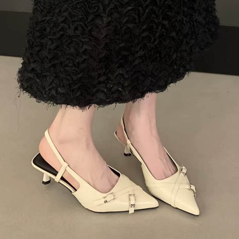Bailamos 2026 – Nouvelles sandales de printemps pour femmes, élégantes, à bout pointu, à enfiler, ch