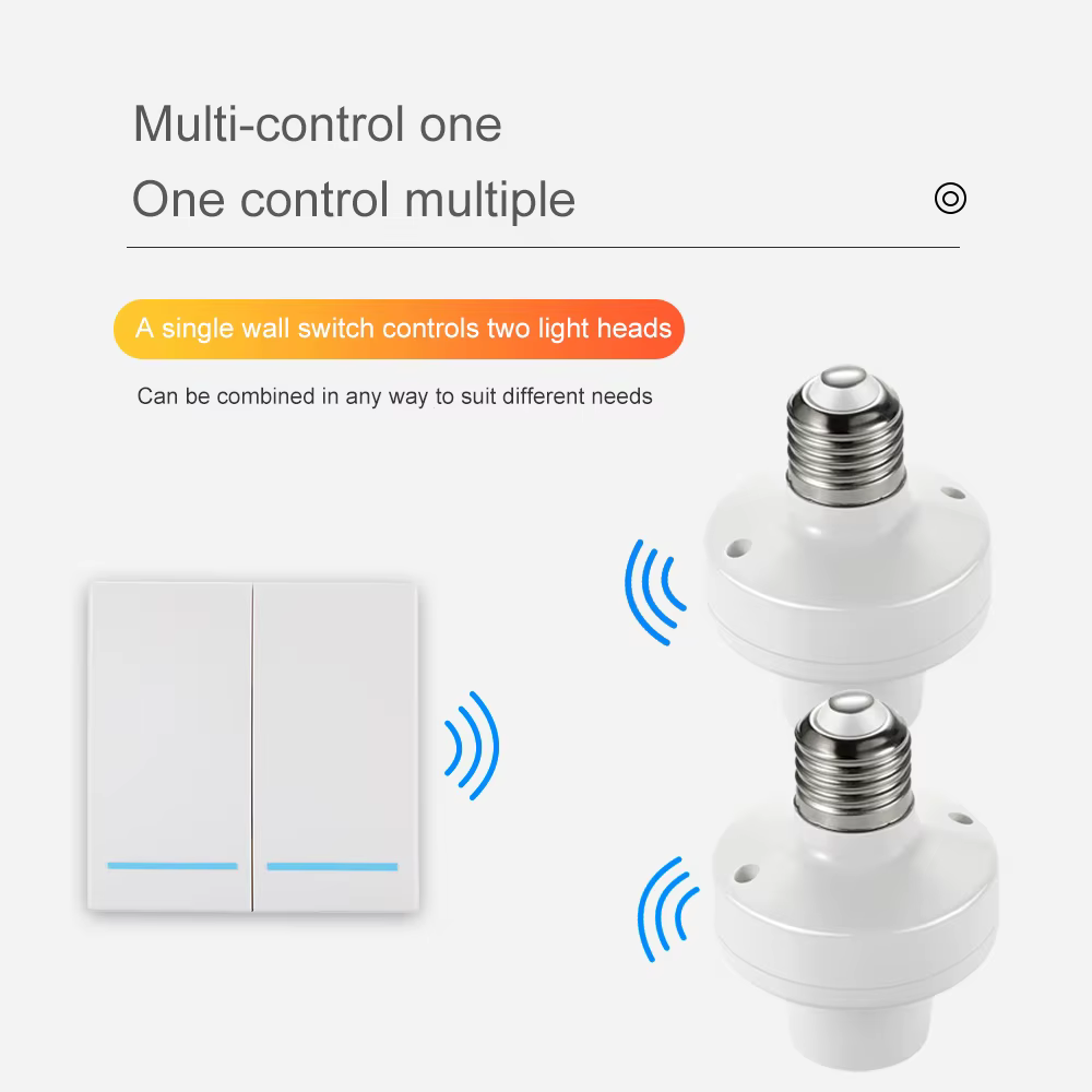 Adaptateur d'ampoules intelligentes sans fil QIACHIP AC110V 220V E27, support de lampe à utiliser av