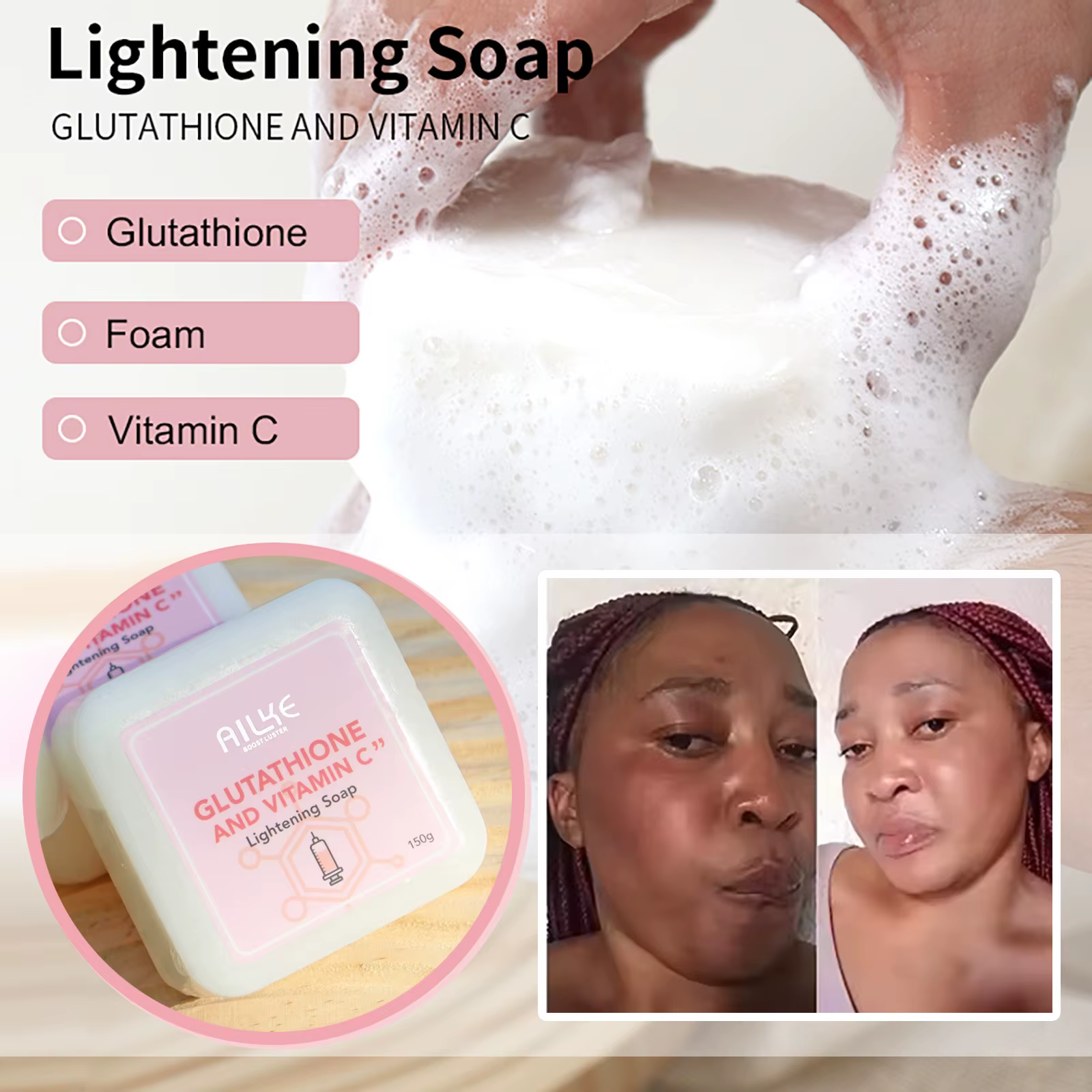 AILKE crème de soin blanchissante pour la peau, Lotion éclaircissante, élimine les taches foncées av