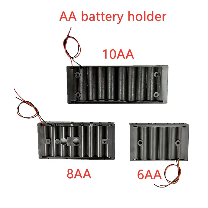 Boîtier de rangement pour piles AA 6, 8, 10AA, 10 emplacements, avec câble, pour piles 9V, 12V, 15V,