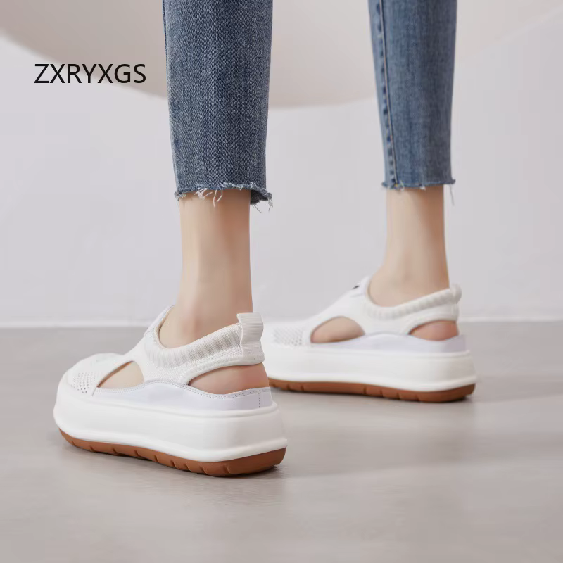 ZXRYXGS 2025 nouvelles baskets d'été sandales femmes maille chaussures décontractées respirantes pla