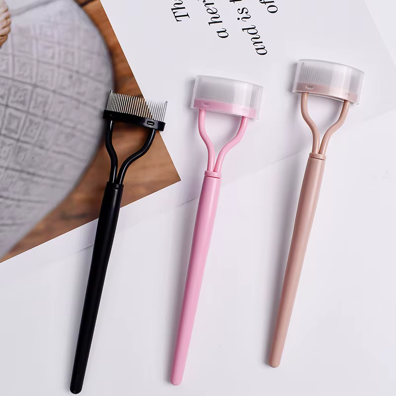 Séparateur de cils dents métalliques recourbe-cils droit maquillage de beauté brosse à cils en acier