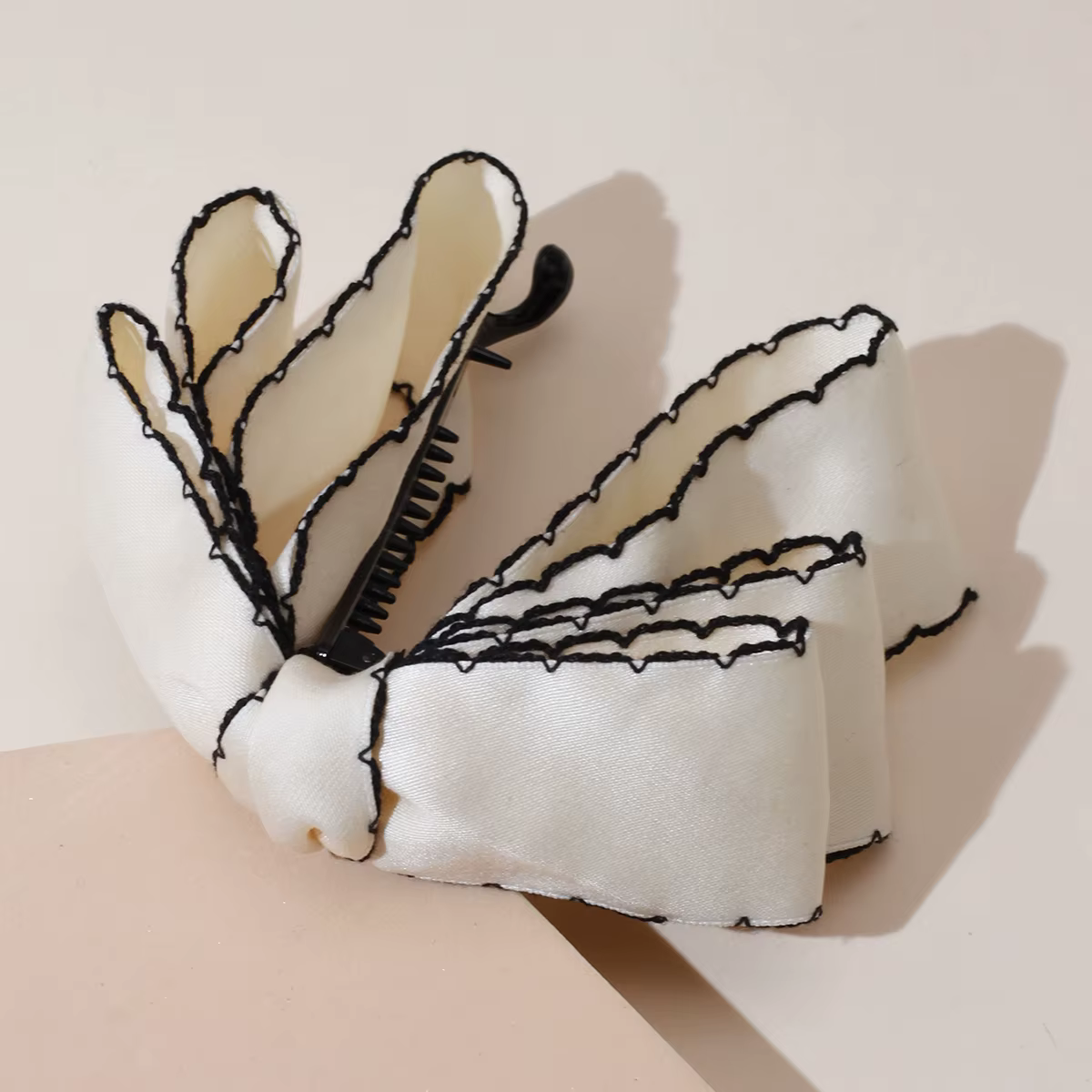Lystrfac nouvelle couleur unie mode tissu arc banane pinces à cheveux épingle à cheveux pour les fem