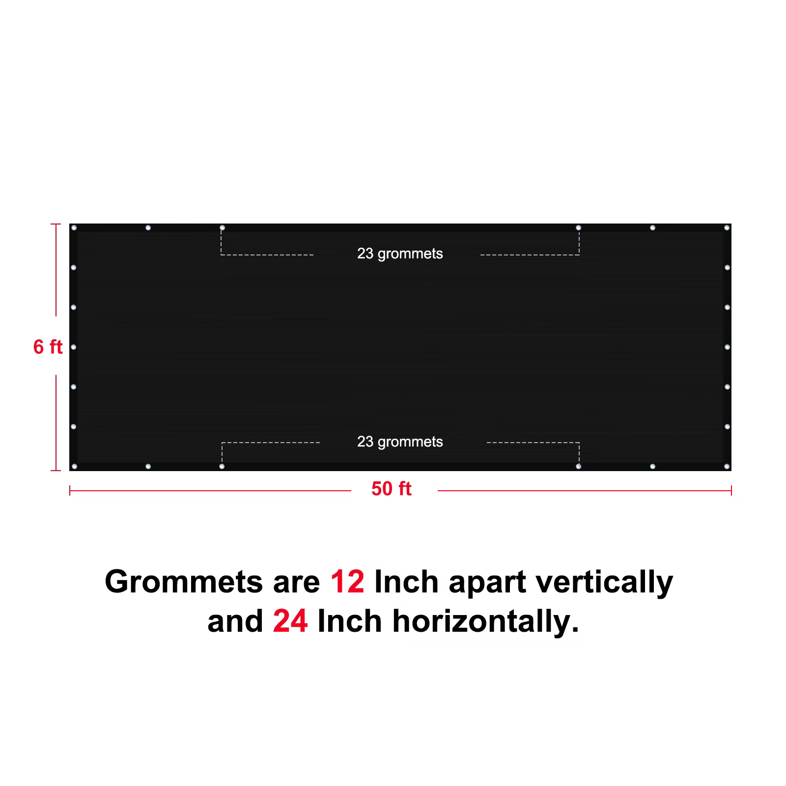 Clôture d'Intimité de 6 Pieds x 50 Pieds, Écran 90%, Ombre de Cigarage Temporaire pour Mur, Gazébo, 