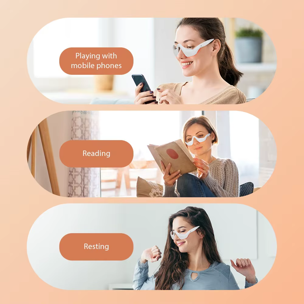 Foreverlily masseur oculaire soulage la Fatigue oculaire lunettes de Massage yeux soulagement de la 