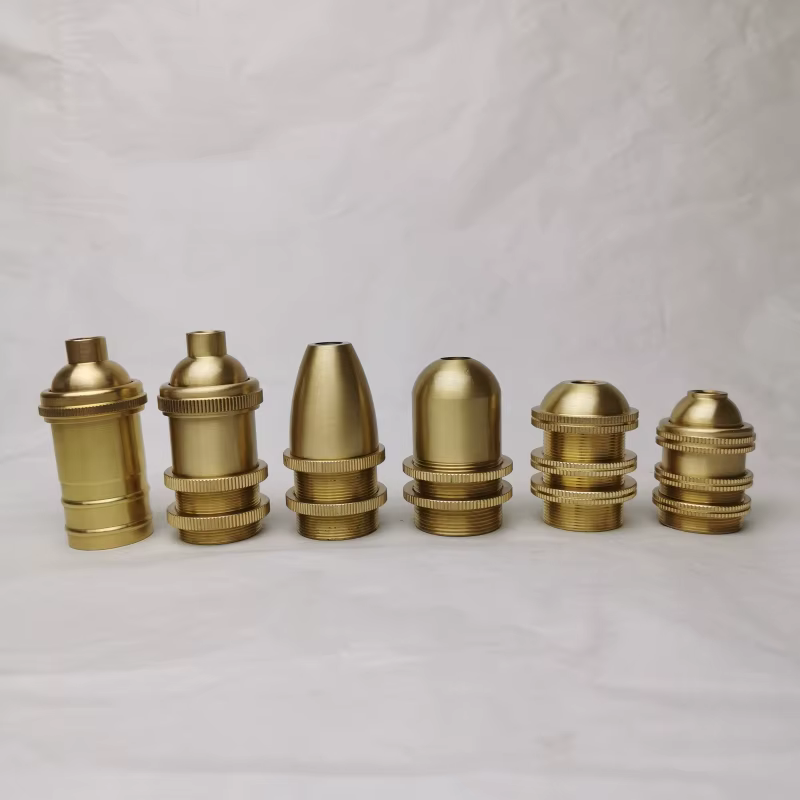 Douille de lampe en laiton spirale E14 E12 rétro, Base de plafonnier, accessoires en céramique tout 
