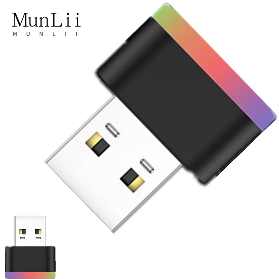 USB voiture Mini LED lumières d'ambiance intérieur de voiture néon lampe décorative éclairage de sec