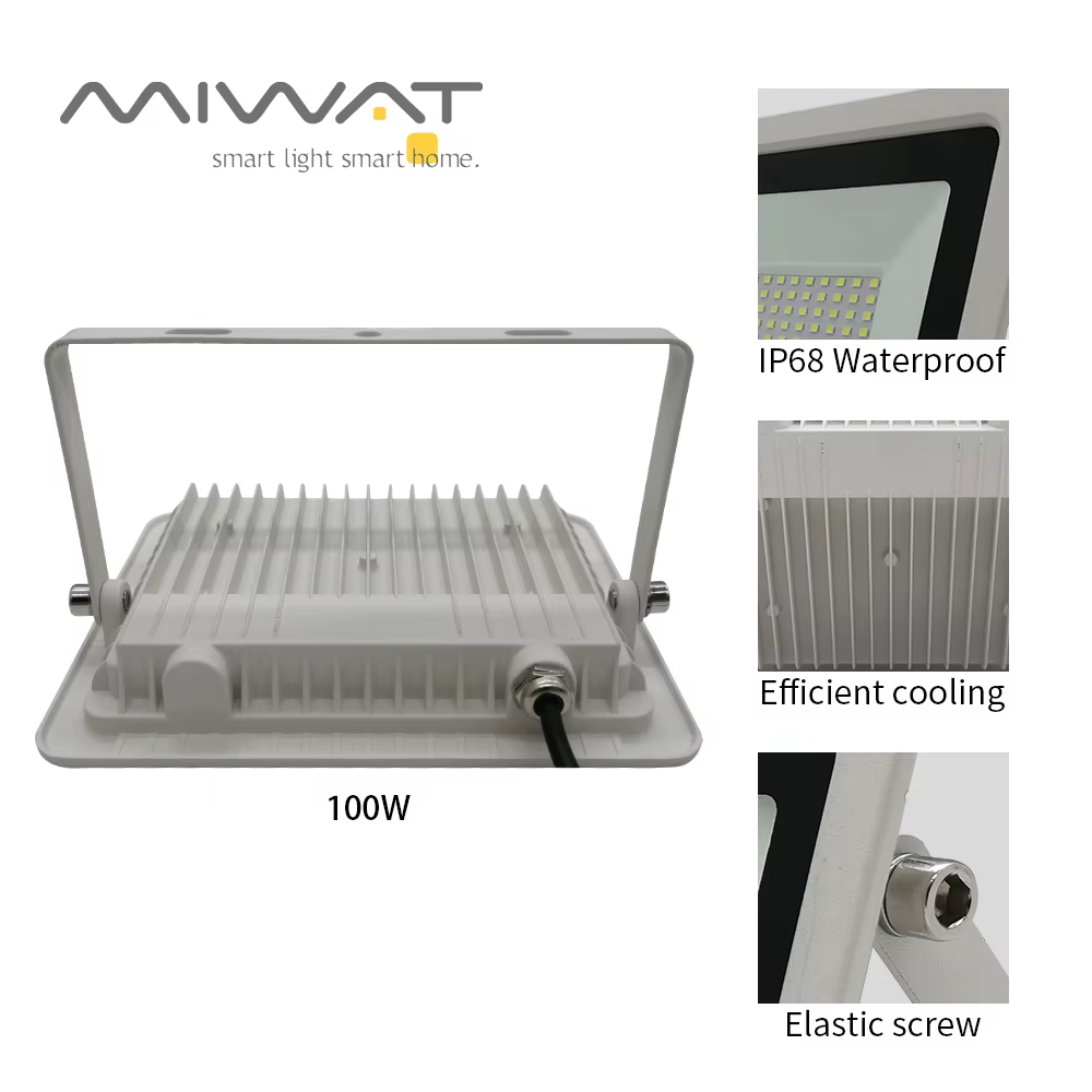 Projecteur LED blanc 100W 50W 30W 20W 10W AC 220V, réflecteur extérieur étanche, lampadaire, appliqu