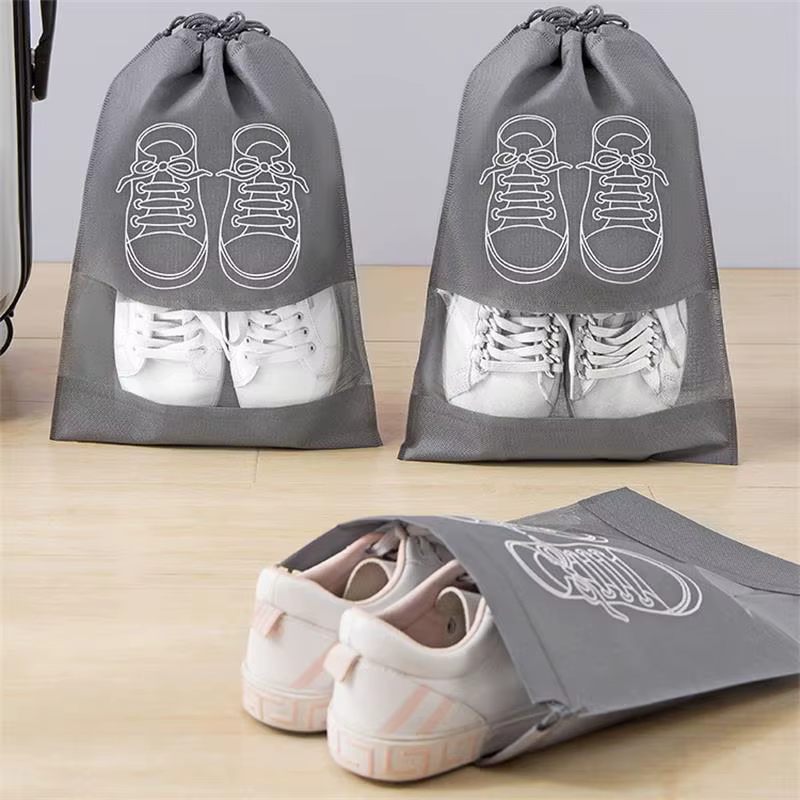 Sac de rangement pour chaussures en tissu non tissé épaissi, grande capacité, étanche à l'humidité, 