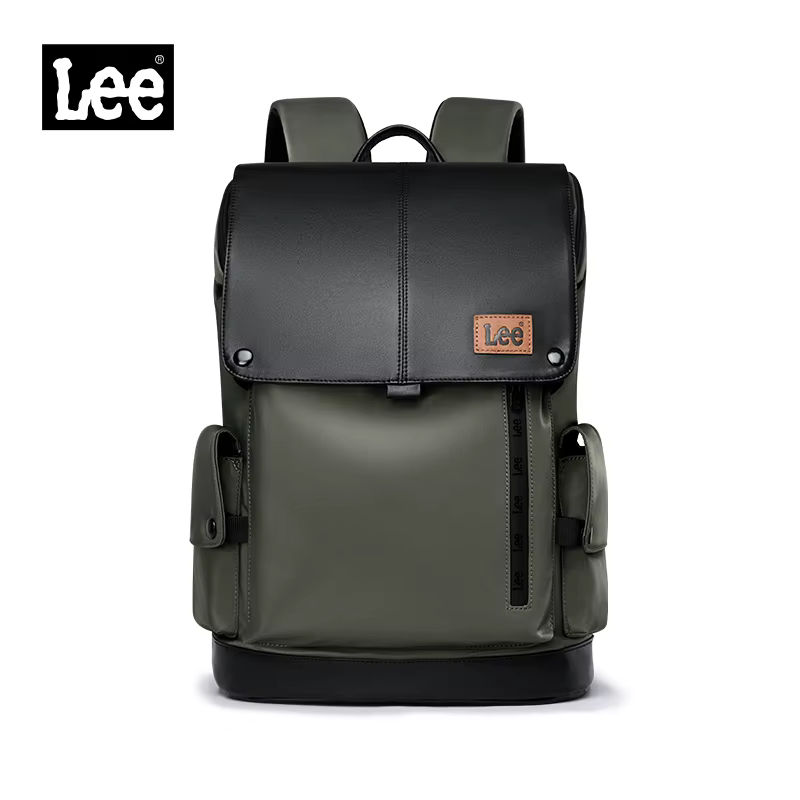 LEE nouveau Style coréen sac à dos en cuir à rabat femmes hommes grande capacité affaires banlieue v