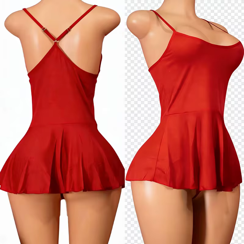 Nouvelle Robe Courte Moulante Sexy pour Femme, Style Babydoll, Tenue de Soirée, Vêtement de Nuit, Te