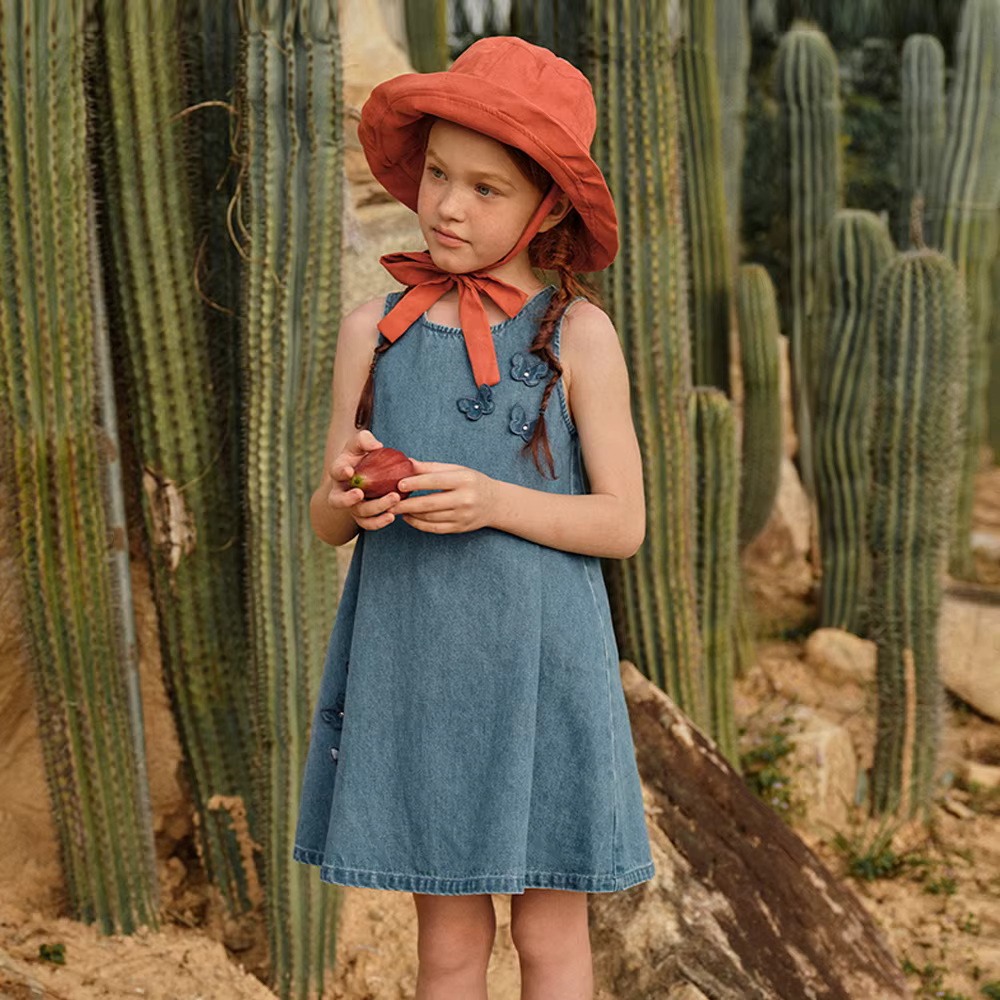 Robes d'été pour filles Dave Bella, style princesse, en jean, sans manches, pour fête, vêtements d'e