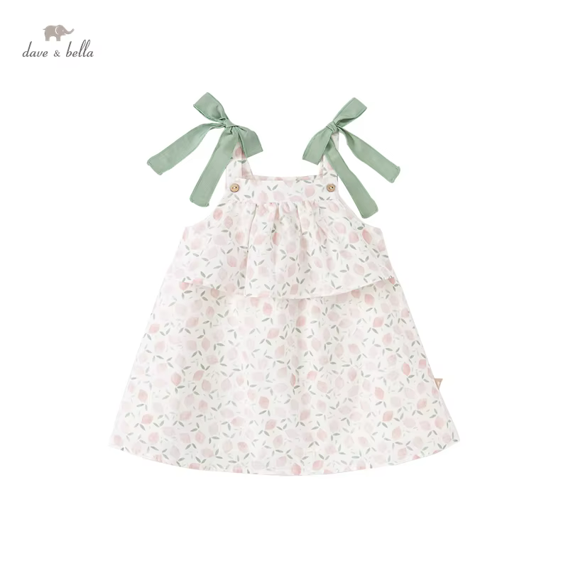 MACGirls-Robe bustier tubulaire élastique pour filles, jolie robe florale, décontractée, été, plage,