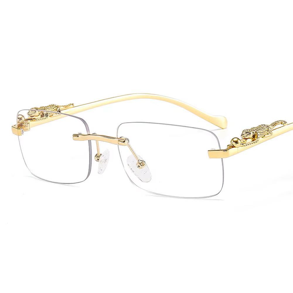 Lunettes de soleil carrées sans bords pour femmes et hommes, marque de luxe de styliste, voyage popu