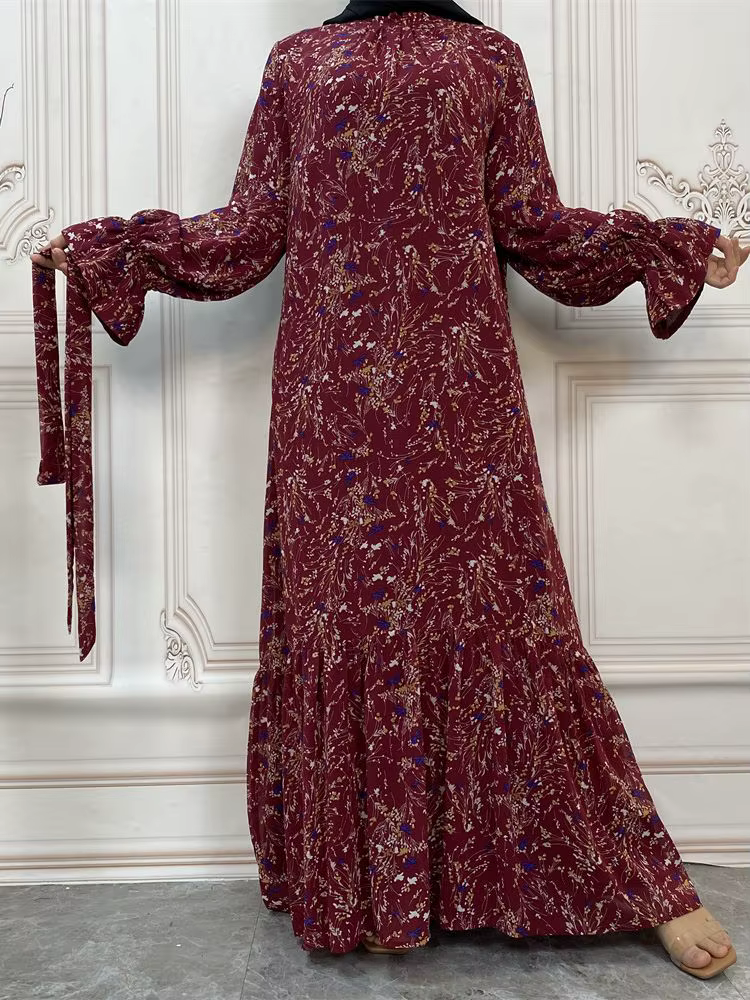 Abaya-Robe Longue Hijab pour Femme, Tenue Musulmane Modeste, Kaftans pour Ramadan, Turquie, Islam, A