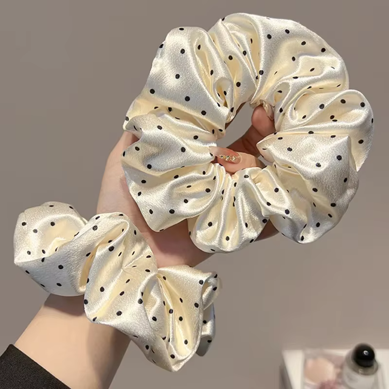 Chouchous à pois tendance, grands élastiques à cheveux, élastiques à cheveux Maruko, élastiques à ch