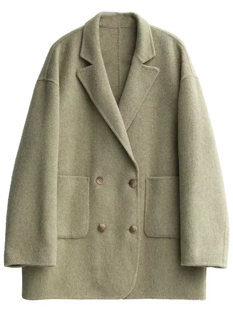 CHIC VEN – manteaux en laine pour femmes, ample, décontracté, Double boutonnage, rétro, veste Double