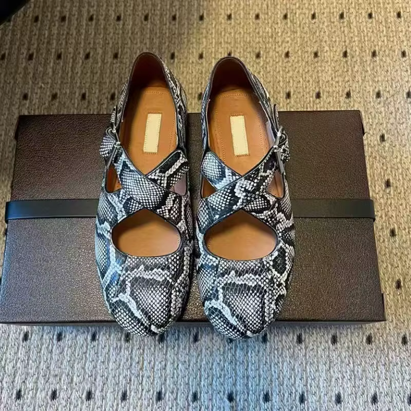 Chaussures plates Mary Jane en velours à bout rond de marque française, imprimé léopard, petites cha