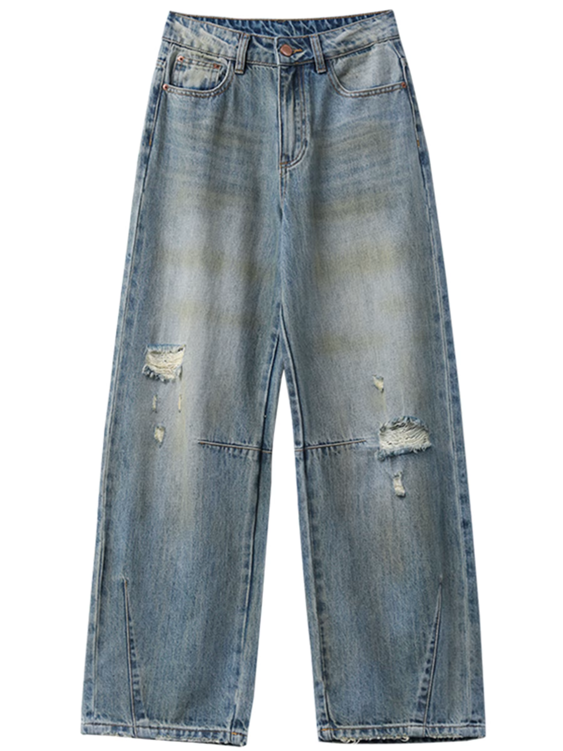 CHIC VEN rétro femmes jean ample décontracté nouveau taille haute jambes larges Denim pantalon femme