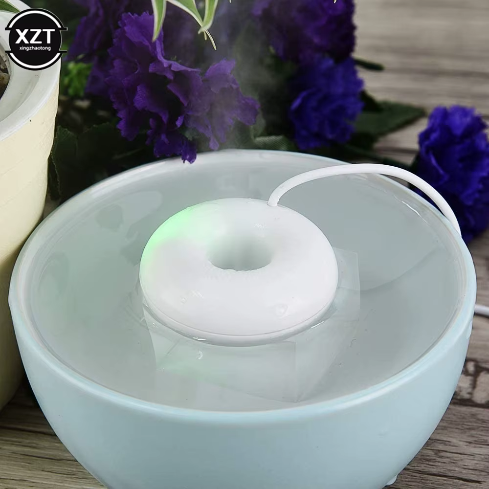 Humidificateur de bureau USB mini, humidificateur créatif en forme de donut, purificateur d'air port