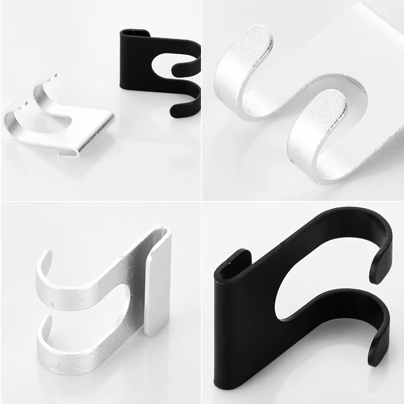 1/3 pièces crochet en aluminium douche verre porte crochet trou libre porte-serviettes cintre clé or