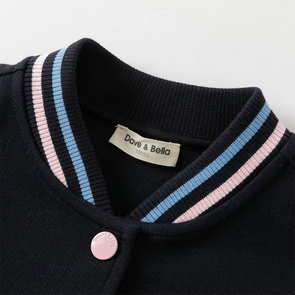 Dave Bella enfants filles veste de Baseball hauts automne vêtements d'extérieur mode décontracté enf