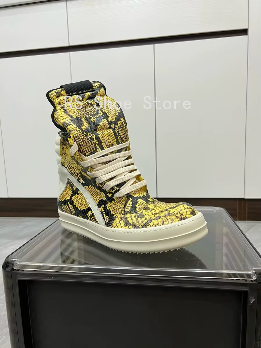 Ro hommes chaussure jaune Boa cuir bottine extérieur bottes haut chaussures décontractées fermeture 