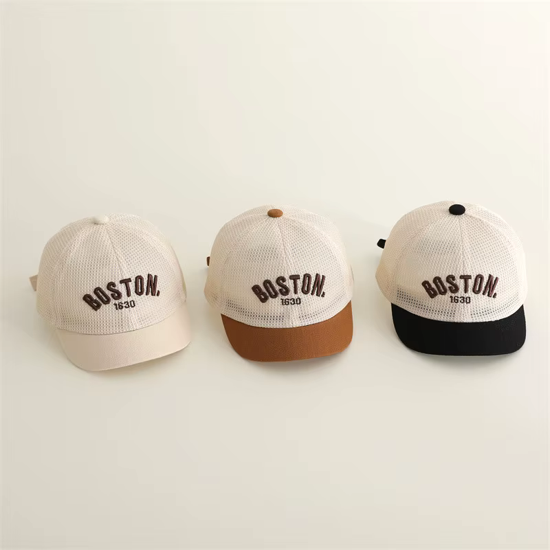 Casquette de baseball brodée pour bébé, respirante en maille, pour l'été, chapeau de soleil pour tou