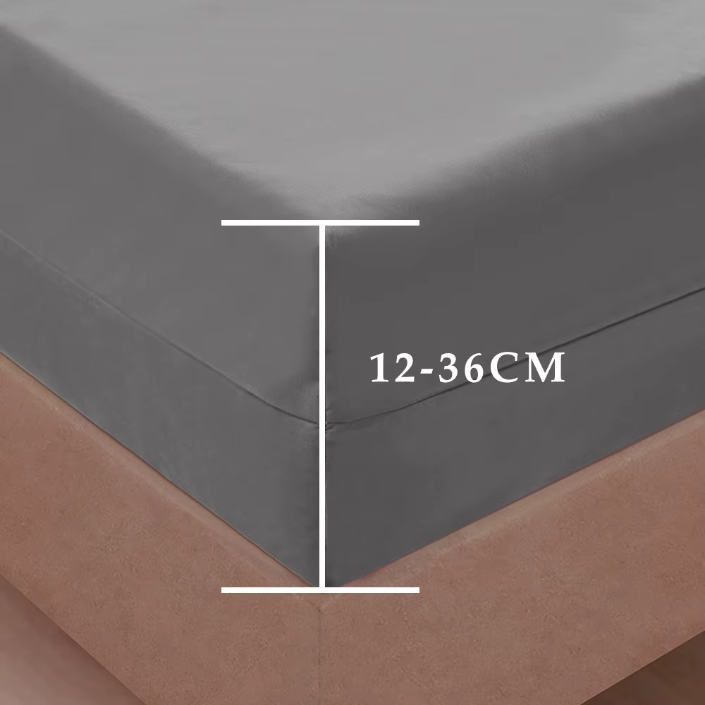 Juste de matelas imperméable entièrement fermée à 6 côtés avec fermeture éclair, drap-housse anti-po