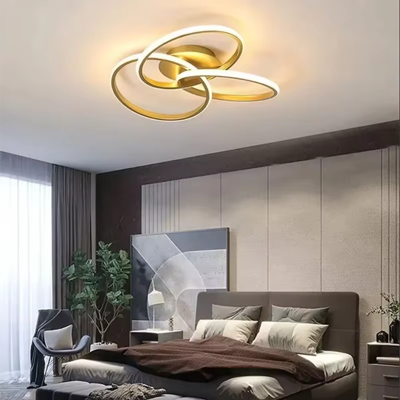 Plafonnier LED Moderne en Acrylique à Intensité Réglable, Luminaire d'NikDisponible en Noir, Blanc e