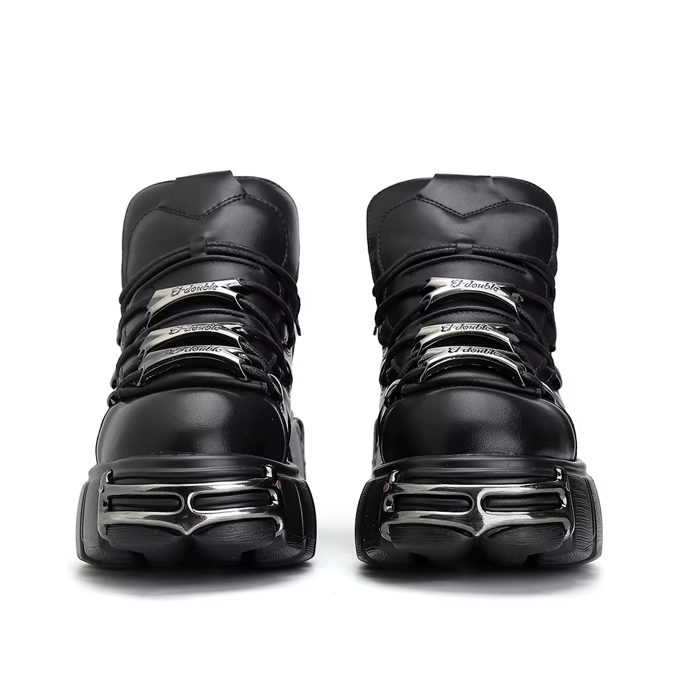 Chaussures à lacets pour femmes, nouveau Style Punk, hauteur du talon de 6CM, chaussures à plateform