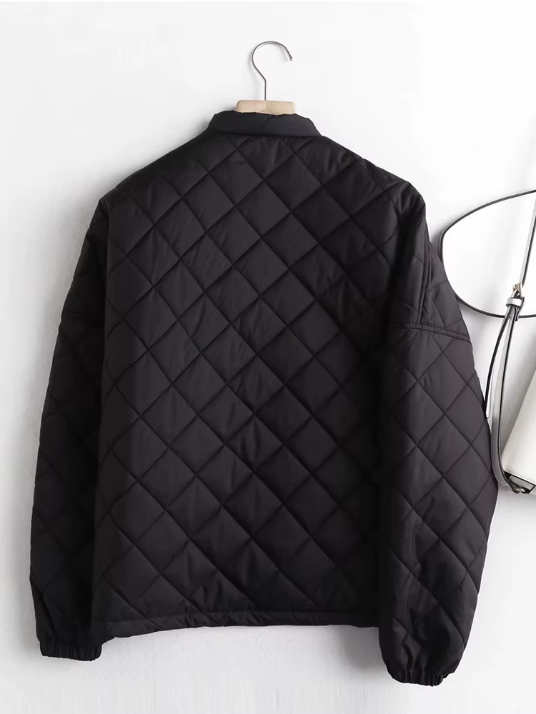 YENKYE – veste de vol matelassée surdimensionnée pour femme, manteau d'extérieur Vintage noir à manc