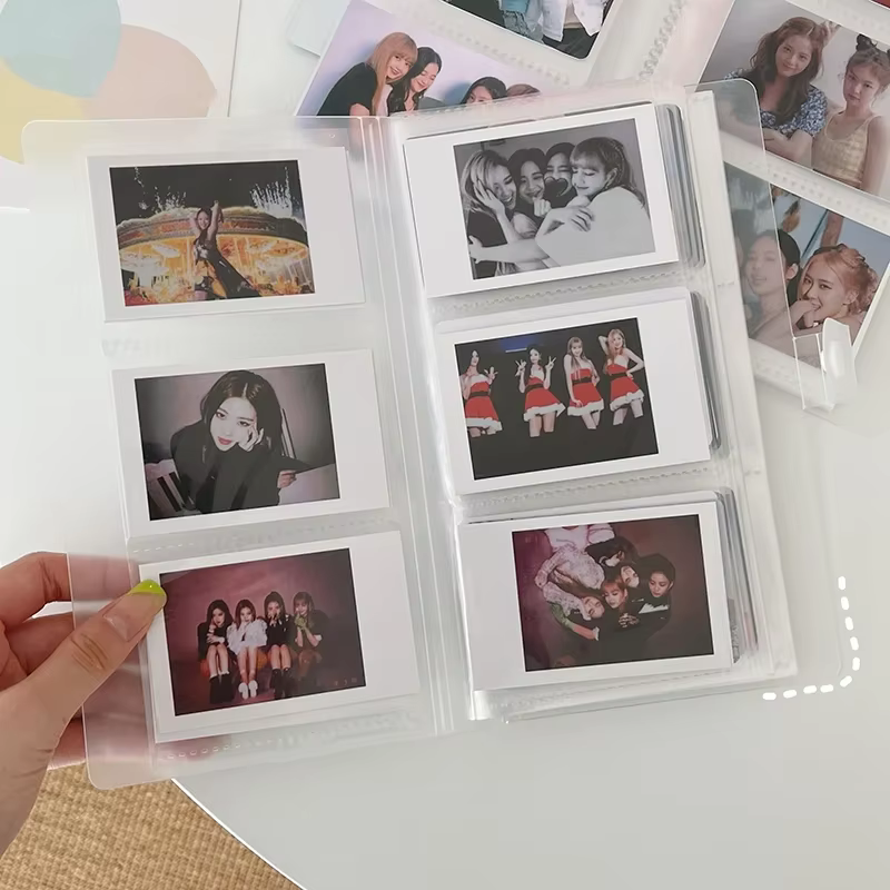 Album Photo Transparent Mini Album Polaroid carte Photo billet de Train carte Collection livre bijou