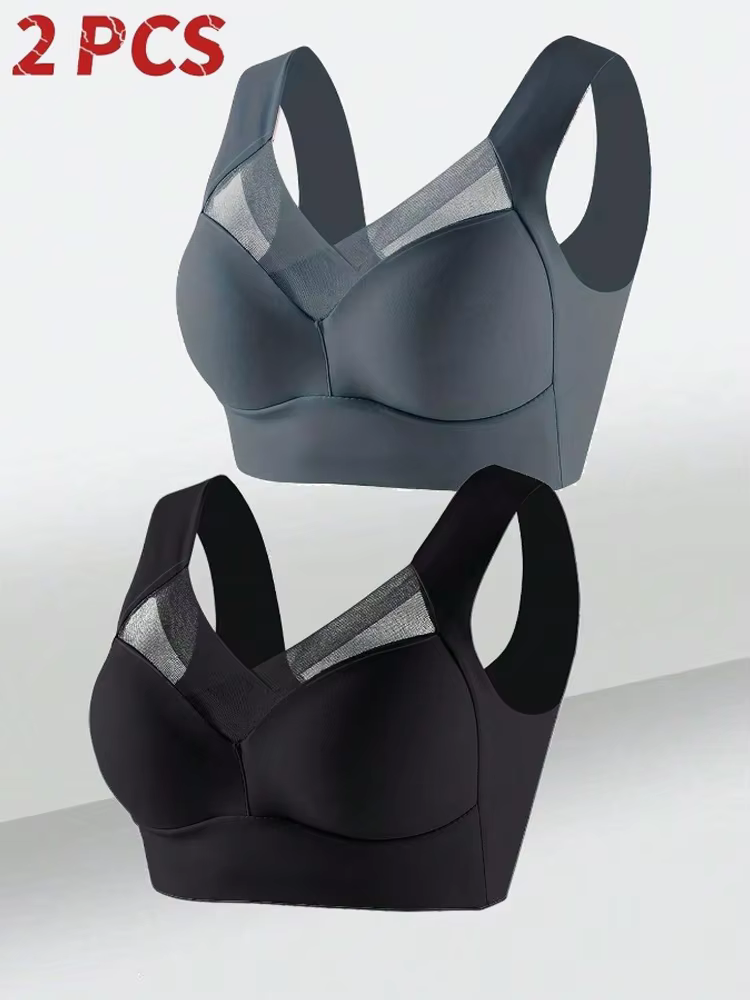 2 pièces femmes dentelle Sport soutiens-gorge grande taille sans couture soutien-gorge Bralette dos 