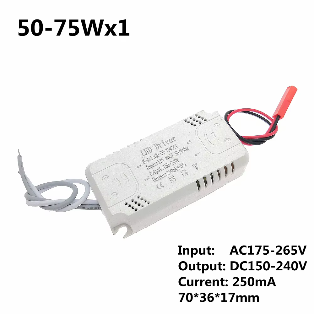 Pilote de puissance LED 250ma, 8-24x1w, 25-40x1w, 50-75x1w, 220V, transformateurs d'éclairage pour r
