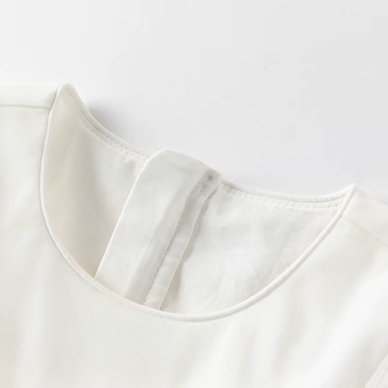 Dave Bella robe élégante pour les filles automne printemps enfants coton charme dentelle maille robe