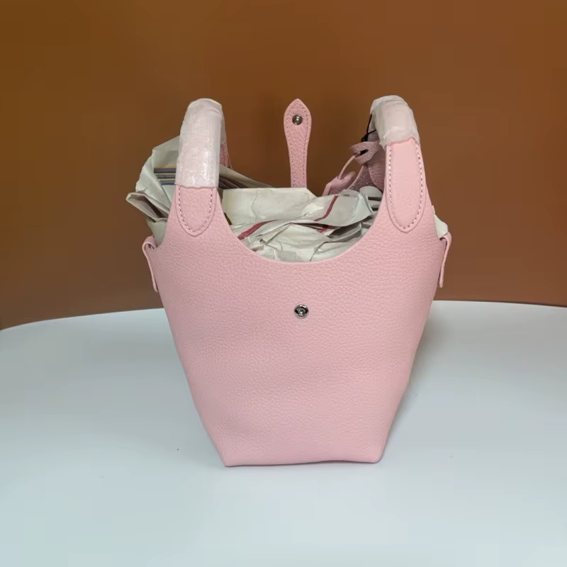 Nouveau sac fourre-tout pour femme 2026 en cuir de vachette motif litchi, style panier à légumes et 