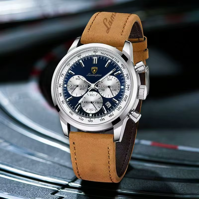 Montre multifonctionnelle Lamborghini 921 pour homme et femme avec calendrier, montre à quartz, lumi