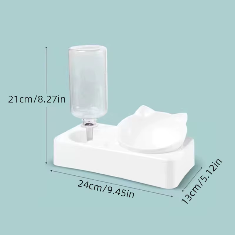 Mangeoire automatique pour animaux de compagnie, mangeoire pour chien, inclinaison pour protéger les