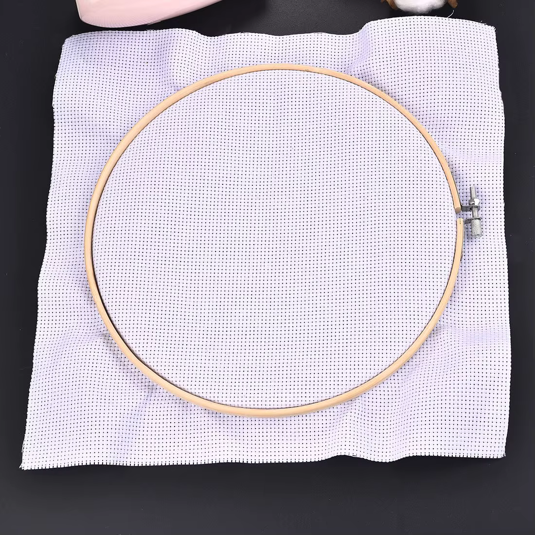 Cerceaux de broderie en bois 10-30cm, ensemble de cadres, cerceaux en bambou pour bricolage, point d