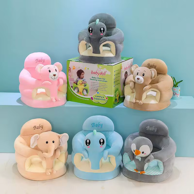 Housse de siège de Support de canapé pour bébé, mignonne, en peluche, pour apprendre à s'asseoir, ch