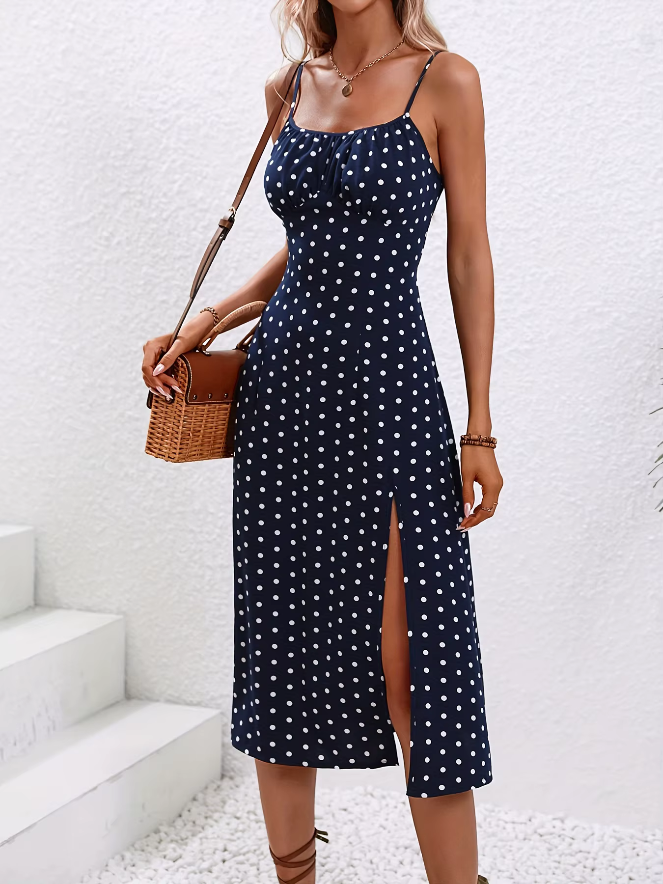 Robe de plage style Boho pour femmes, imprimé Floral, bretelles Spaghetti, imprimé, bretelles élégan