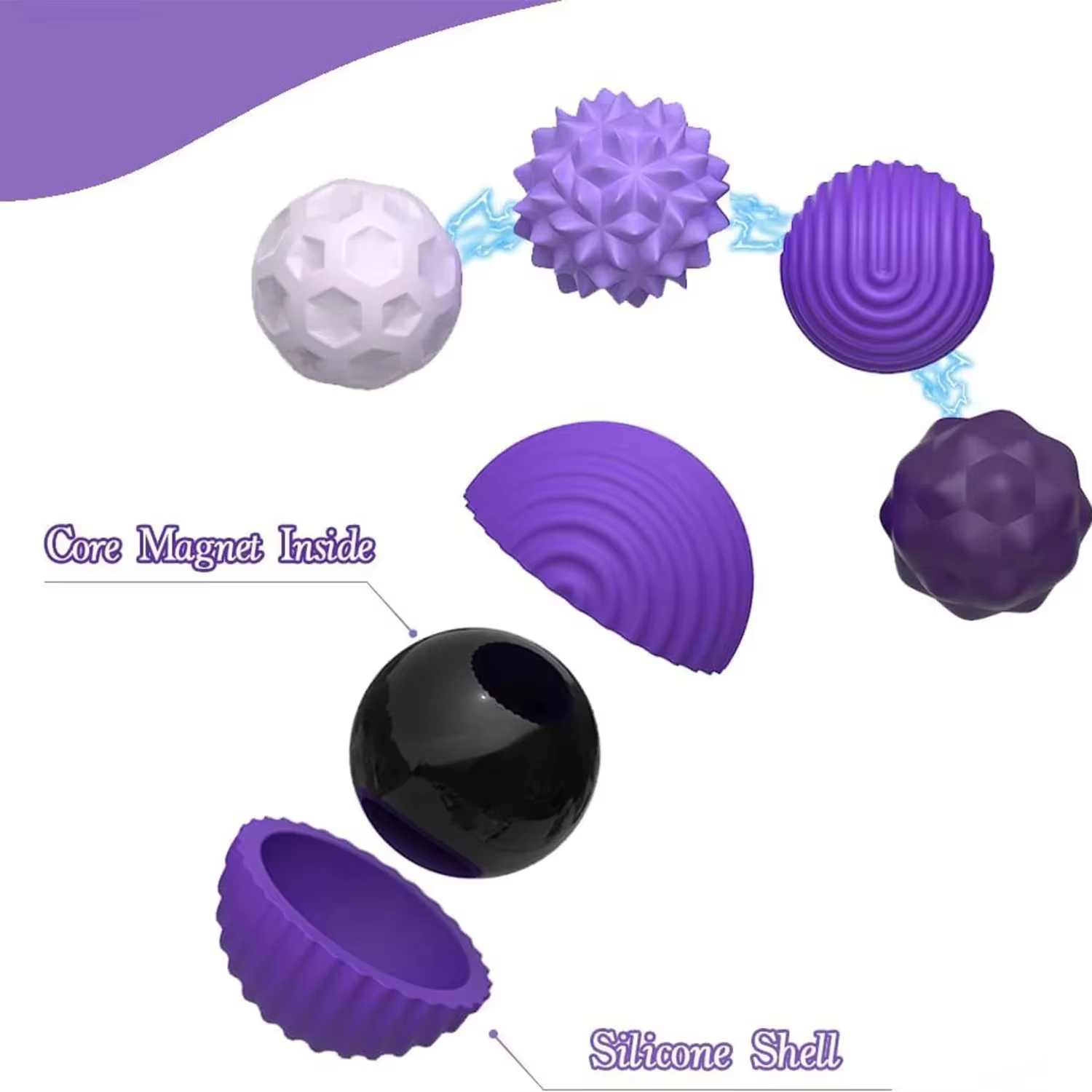 4/8 pièces jouet magnétique EDC Anti-Stress jouets Fidgeting Antistress anxiété jouet sensoriel ball