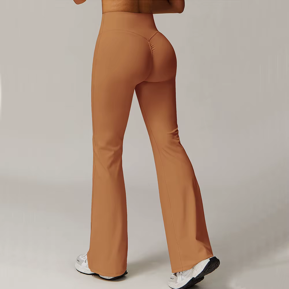 Leggings évasés taille haute pour femme, élastiques, effet push-up, pour fitness, yoga et entraîneme