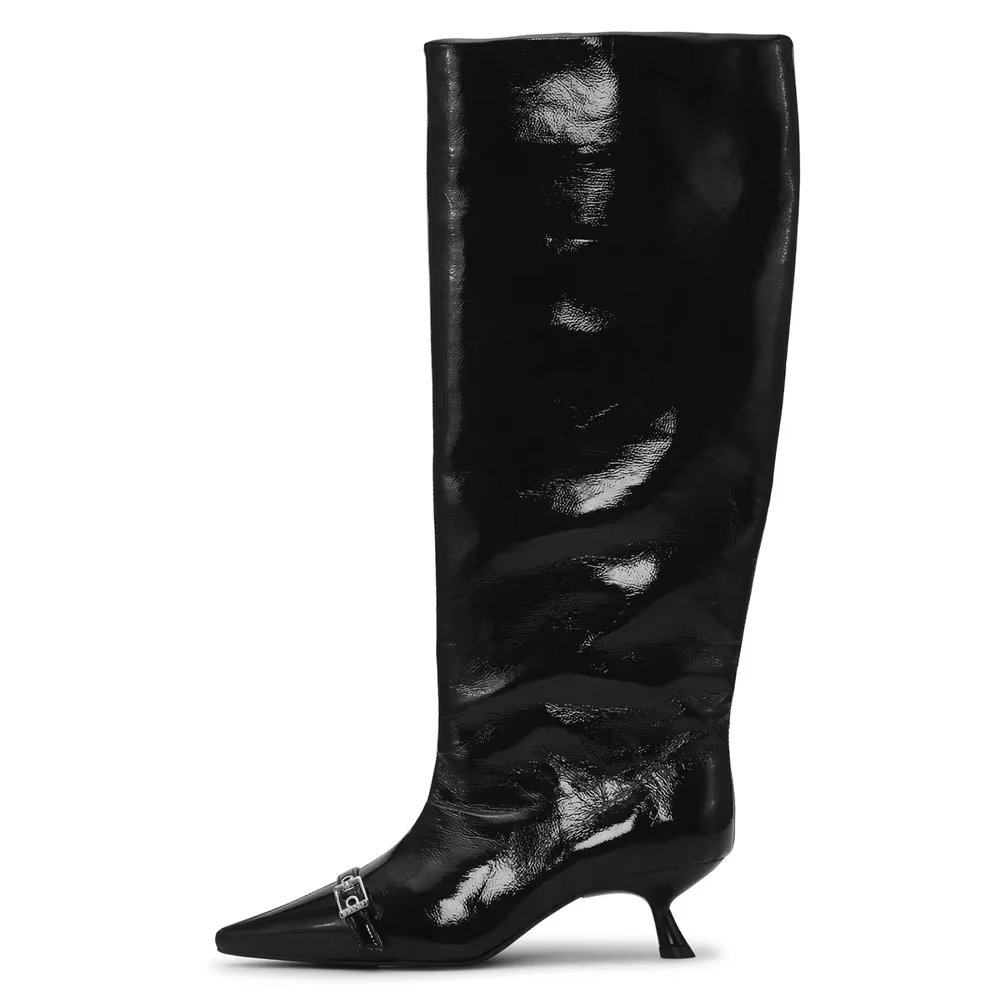 Bottes longues marron pour femmes, talon bas, bottes au genou, chaussures de grande taille, commerce