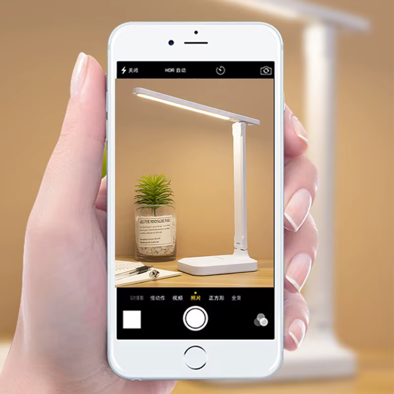 Lampe de Table LED 6000mAh, rechargeable par USB/prise continue, lampe de bureau à intensité variabl