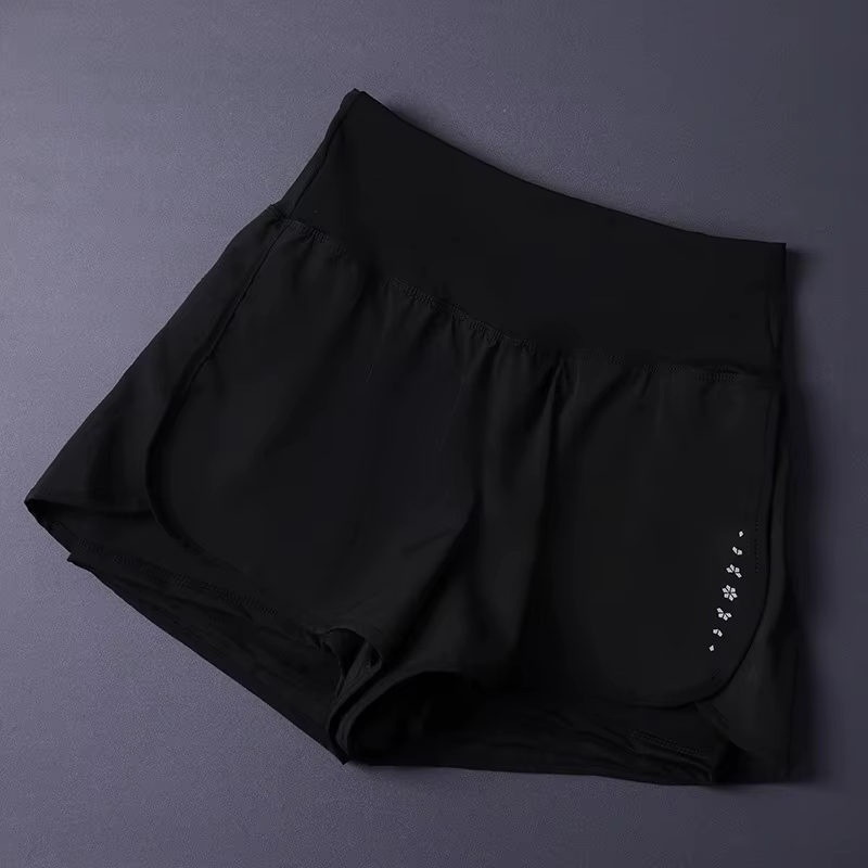 Short 2 en 1 pour femme avec poches – Léger, respirant, ample, anti-exposition, côté fendu pour le y