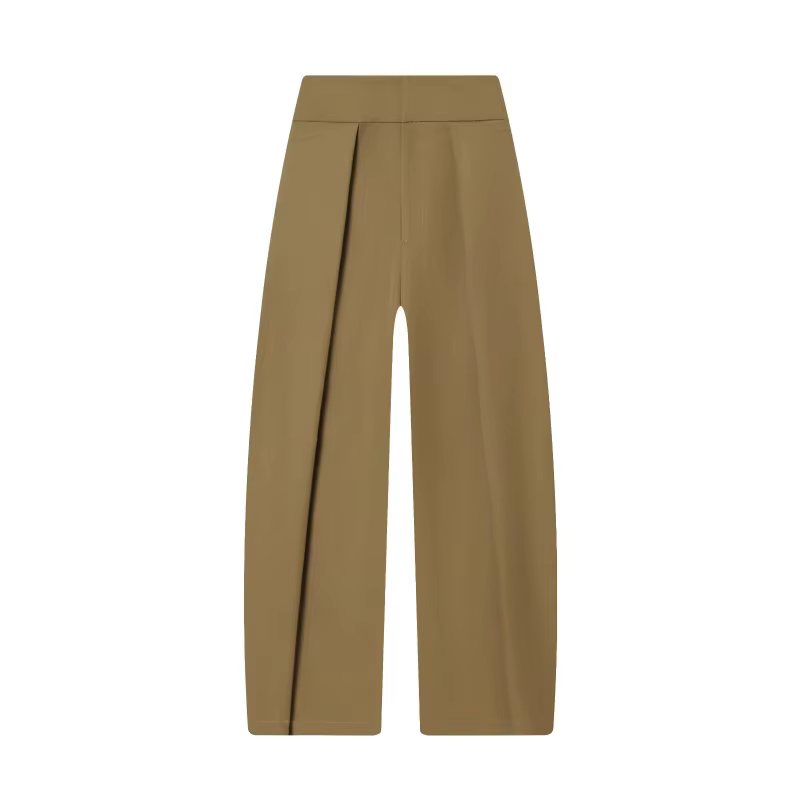 Pantalon palazzo plissé taille haute coupe ample ETJ 2026 pour femme, idéal pour le travail, les voy