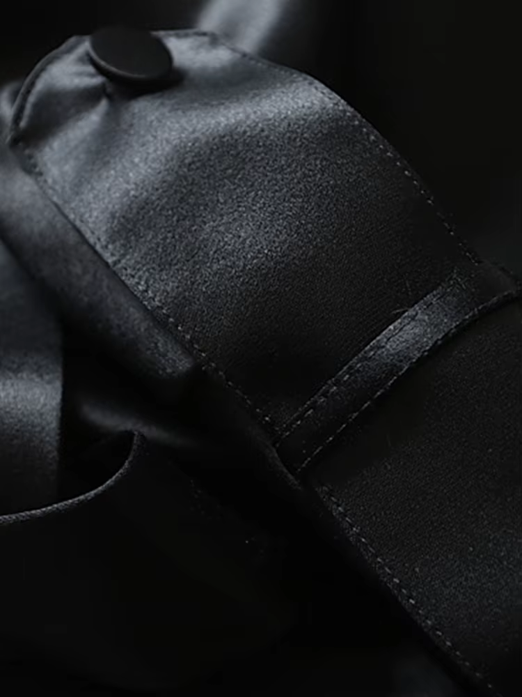 Lautaro-Manteau Long en Satin et Acétate pour Femme, Doux, Luxe, Élégant, Flowy, Chic, Haute Qualité