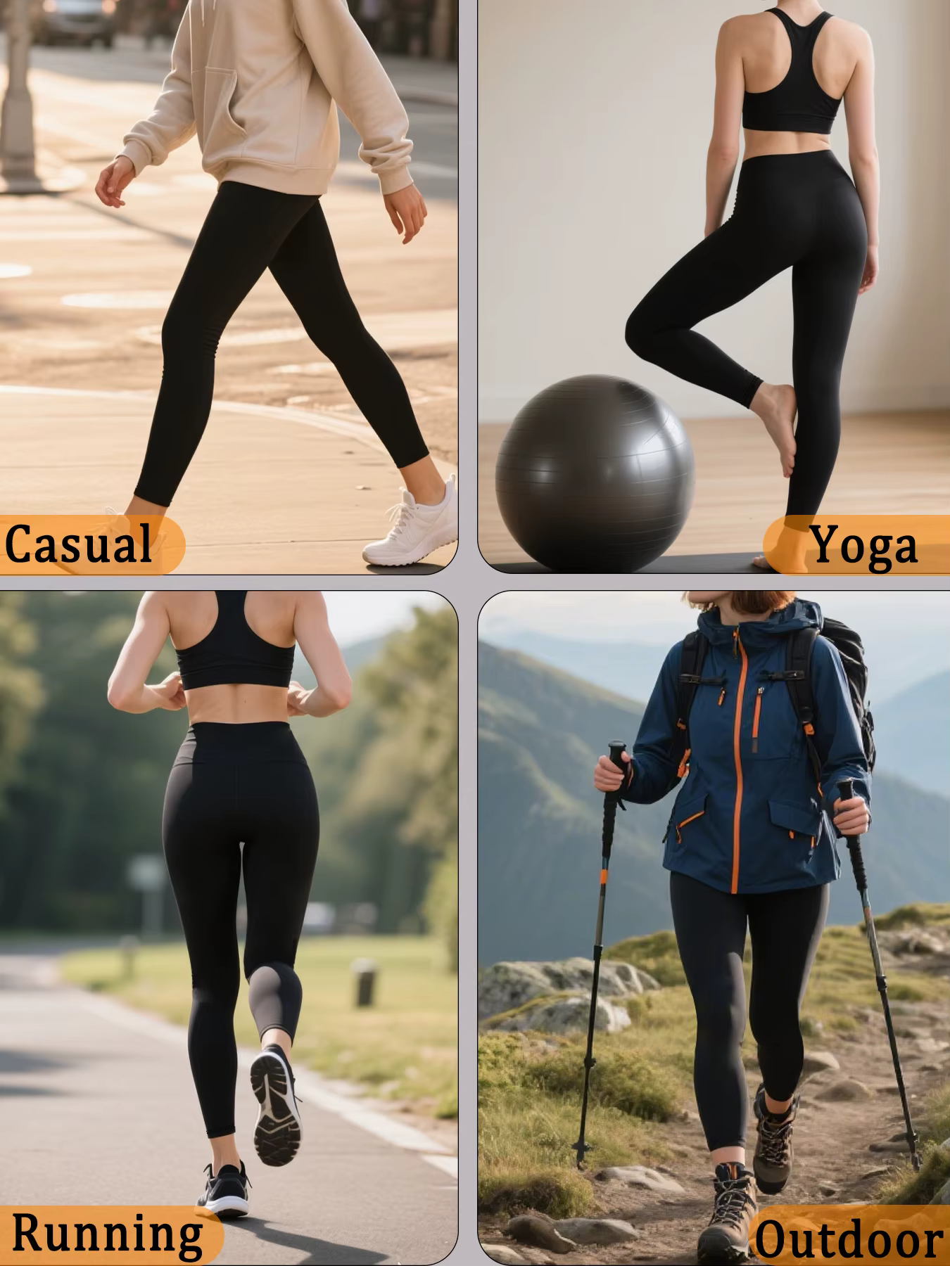 Leggings super doux avec poches pour femmes, pantalons de yoga d'entraînement taille haute pour le c